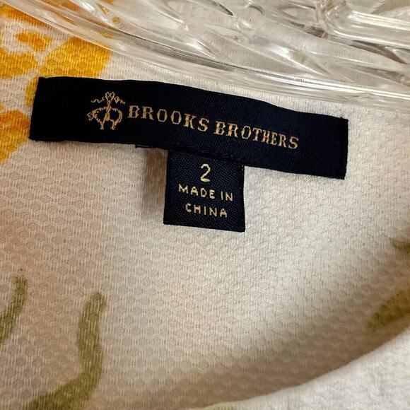 Brooks Brothers Women's Pineapple Summer Shift Dress Size 2 Petite Preppy Style - Picture 3 of 6